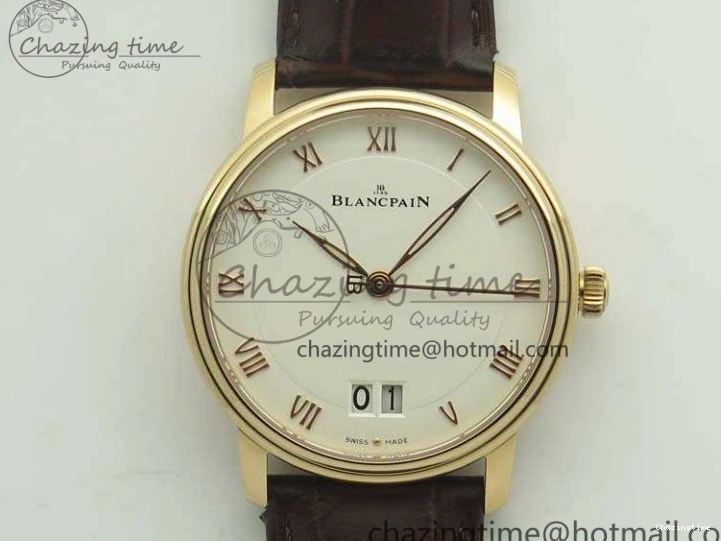 0128 MultiPurpose Villeret 6654 SS Complicated Function OMF 1:1 Best Edition White Dial on Black Leather Strap A6654 V 7901